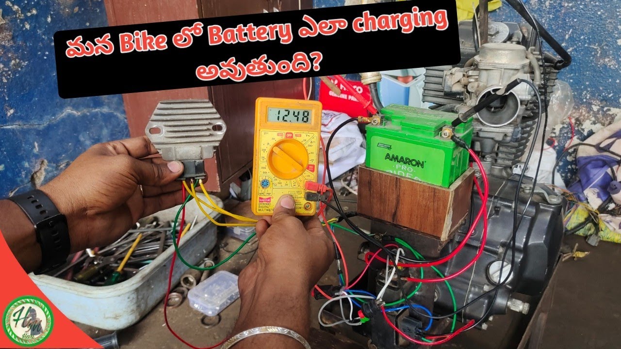 Battery Charging Process In Your Bike||Telugu||Hari Mec