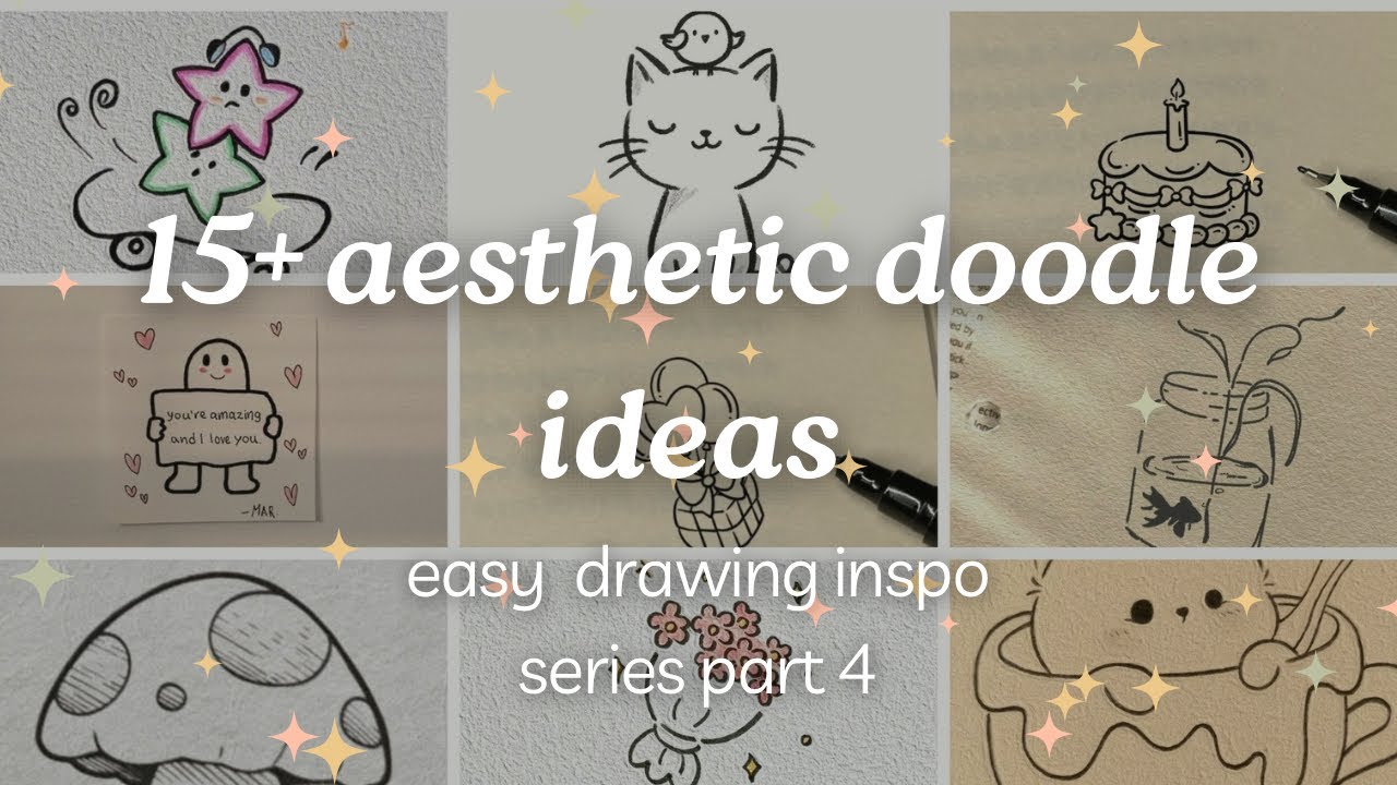 15+ cute doodle art ideas || aesthetic art ideas || easy and simple drawing ideas || cute drawings
