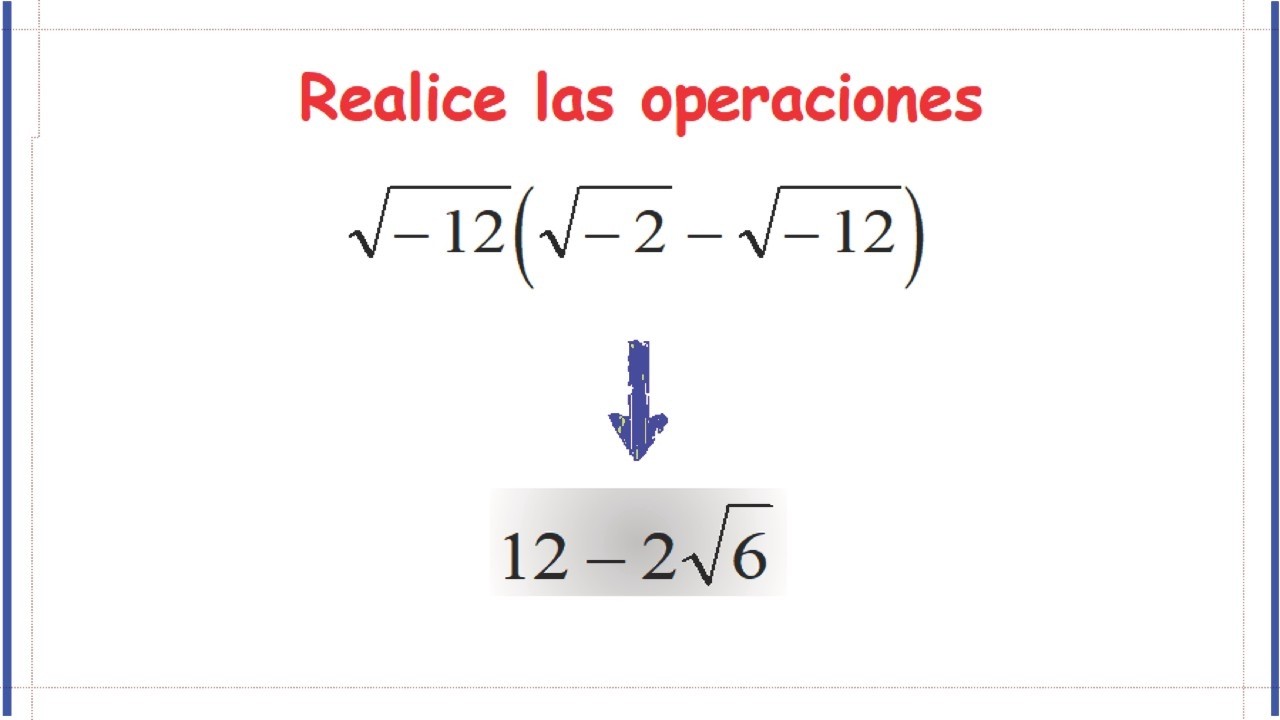 Números complejos. Raíces cuadradas con radicando negativo.