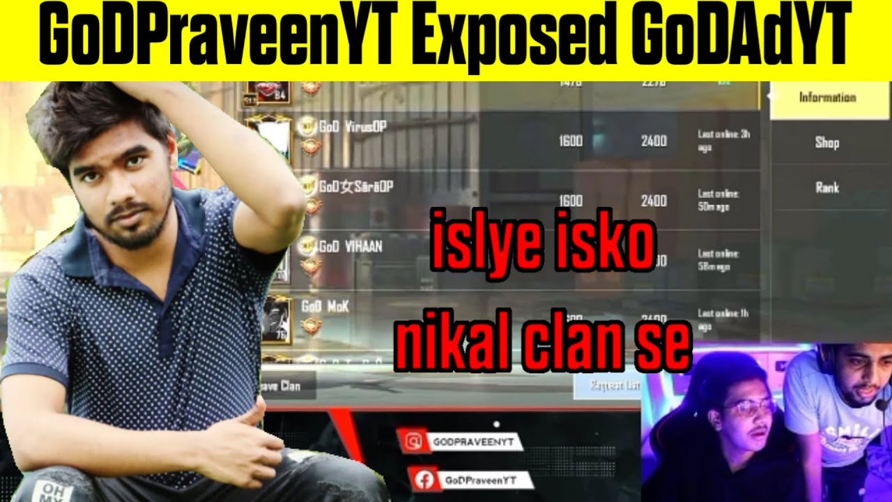 GoDPraveen YT Exposing GoDadYT | The Police Gaming YT Back on GoD Clan 😍@GoDPraveenYT