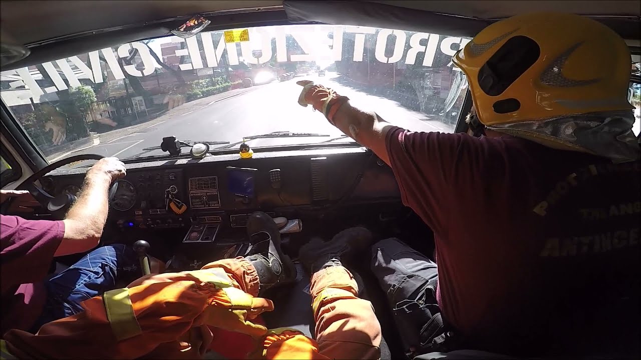 Protezione civile The Angels Gopro - Incendio boschivo Roma/Portuense - Autobotte 204