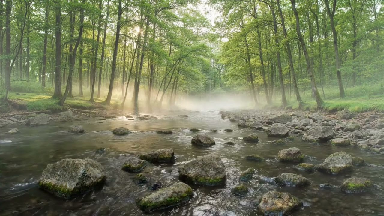 Peaceful Forest River & Bamboo Flute 🌿 3 Hours Relaxing Nature Sounds for Sleep