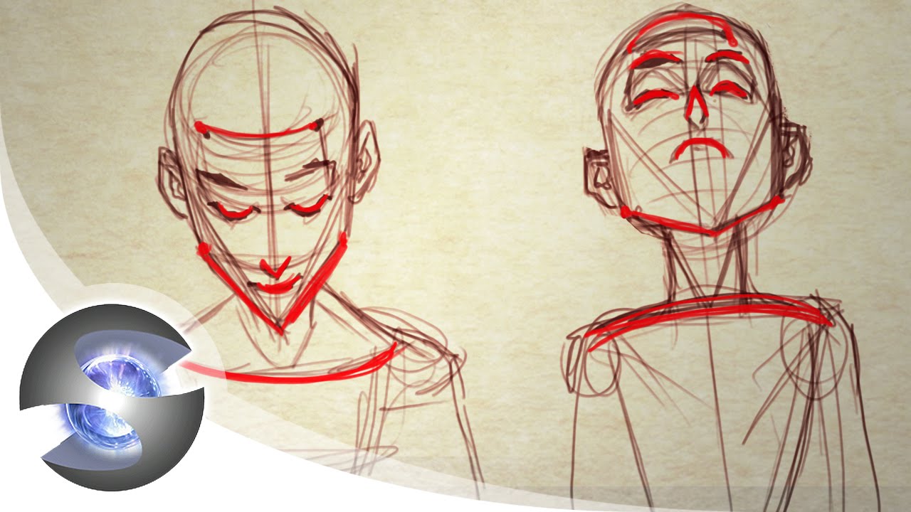 How to Draw a Head Looking Up and Down