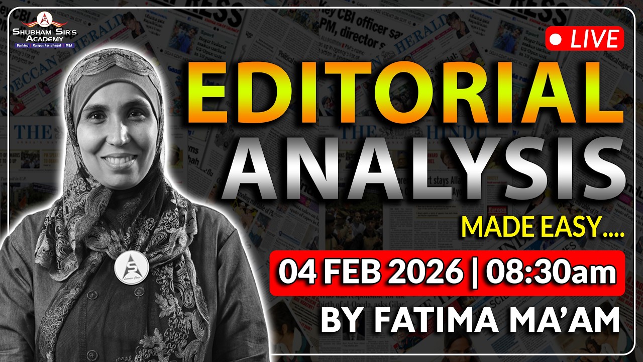 Editorial Analysis for Exams | Vocabulary, Grammar, GST & Reading Skills | Fatima Ma'am | 04.02.2026