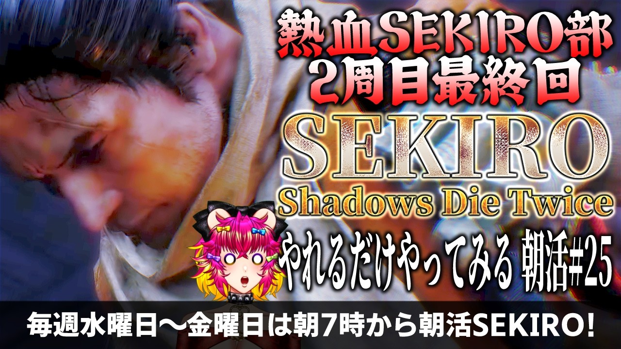 夜だけど朝活SEKIRO2周目最終回にしてやるよッ💥やれるだけやってみるSEKIRO2周目🐻 #25｜フロム・ソフトウェア｜ゲーム実況｜朝活☀