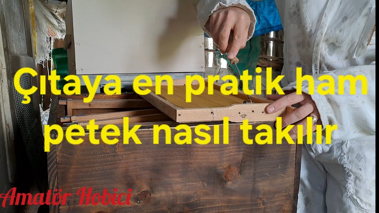 Arılıkta çok kolay ve basit çıtaya mum takma #arıcılık
