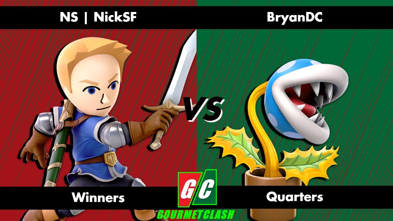 Gourmet Clash #44 - NickSF (Mii Swordfighter) vs BryanDC (Plant) Winners Quarters - Ultimate Singles