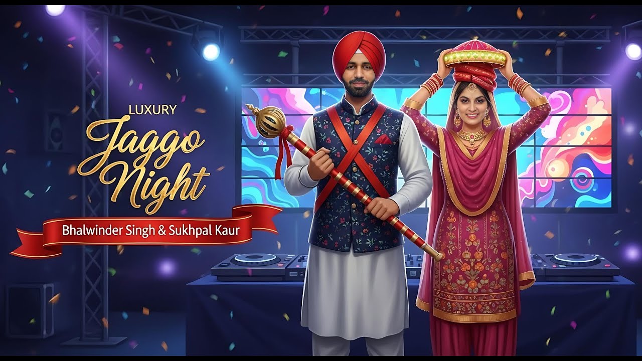 Jaggo Night Ceremony Bhalwinder Singh with Sukhpal Kaur Live by JASSAL PHOTO STUDIO +9197801-01617