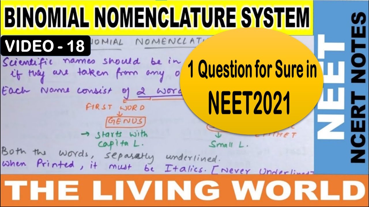 Why is Binomial Nomenclature Important | Binomial Nomenclature class 11 | Binomial Nomenclature rule