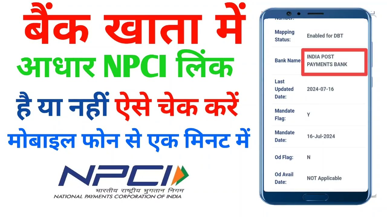 NPCI Link bank account Online check | घर बैठे चेक करे आपके खाते में NPCI लिंक है या नहीं जल्दी देखे 