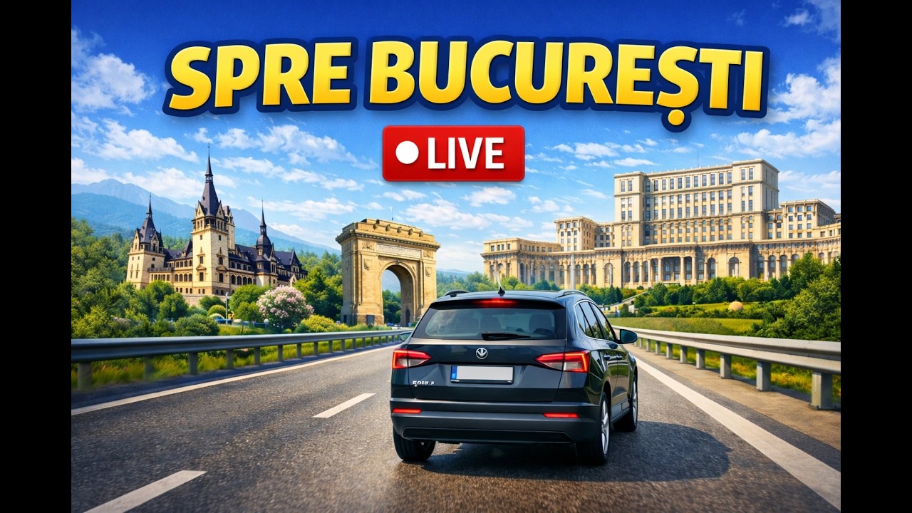 🚗 SPRE BUCUREȘTI LIVE 🇷🇴 | Peleș, Capitală, Slănic și Brașov