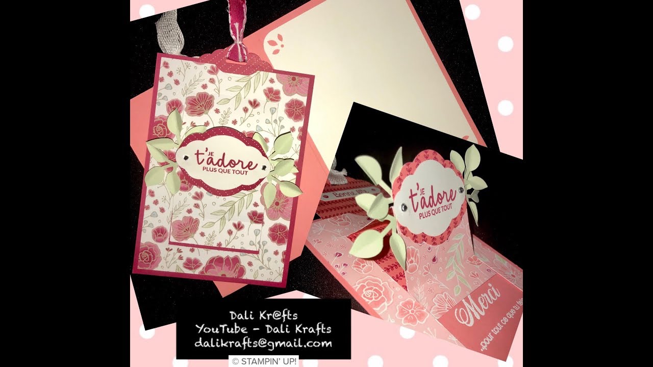 ©Stampin' Up! Tuto Carte “Porte Carte-Cadeau” / “Pop Up Slider Gift Card Holder”
