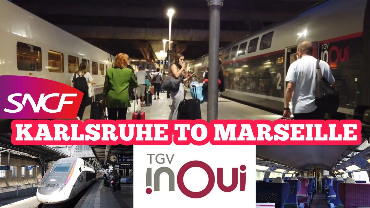 TGV Train |🇨🇵🇩🇪| Frankfurt to Marseille via Karlsruhe | SNCF TGV INOUI Duplex
