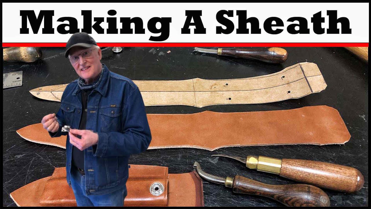 Leather Knife Sheath Making - Leather Working Tutorial by Bruce Cheaney