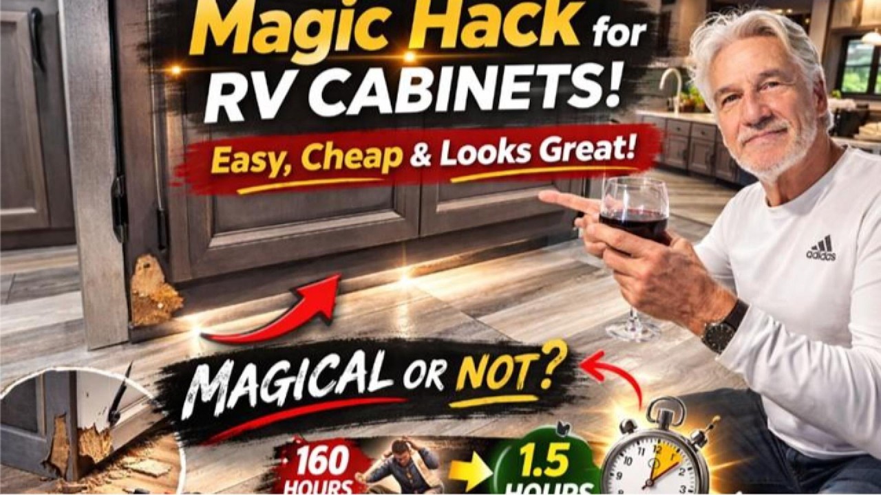 Happy hacking - Magical DIY RV cabinets fix!