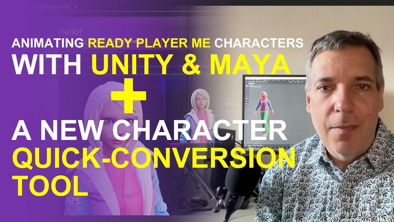 New Character Conversion Tool +Characters in Motion from Ready Player Me to Mixamo, Maya, and Unity