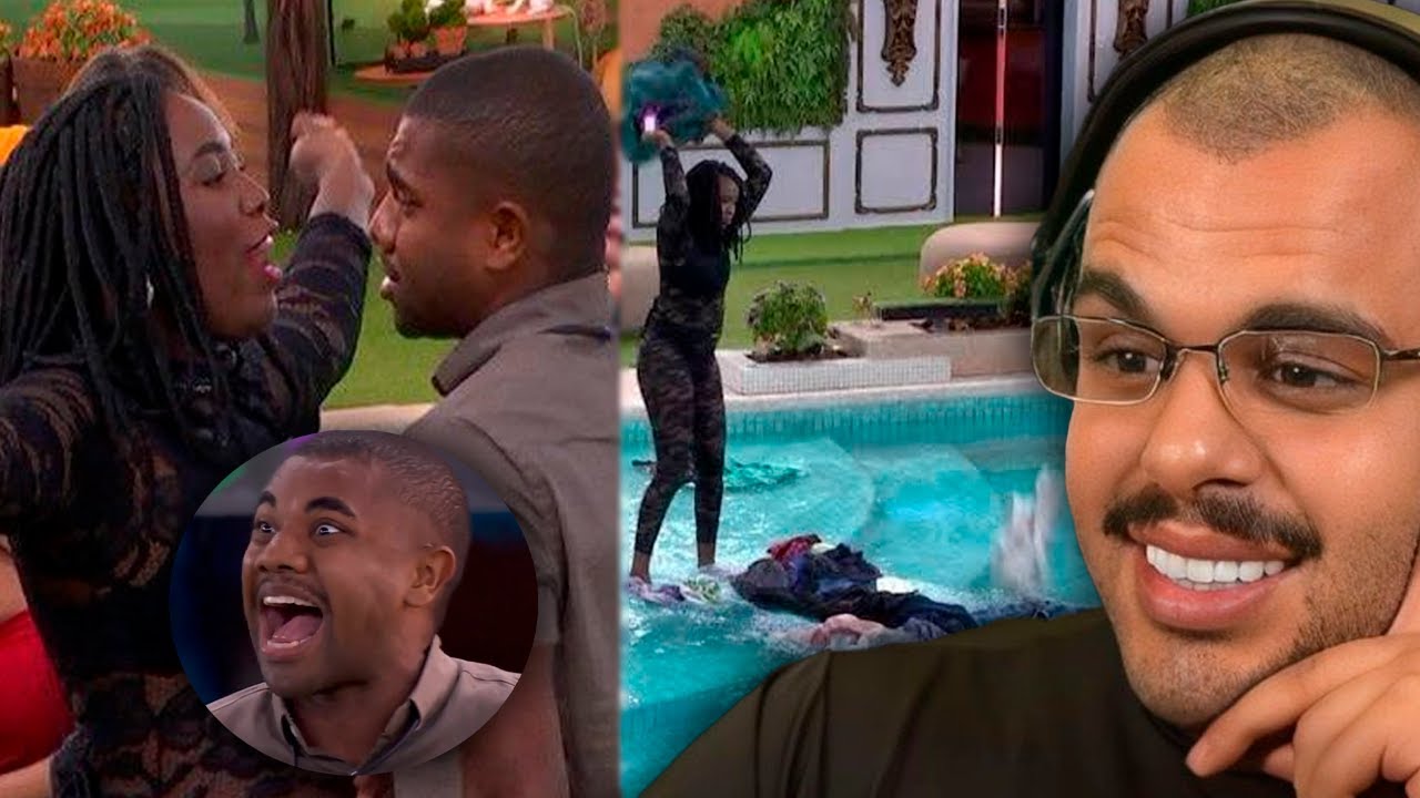 LEIDY BRIGA COM DAVI, JOGA AS ROUPAS DELE NA PISCINA E BARRACO SE ESPALHA NO BBB24