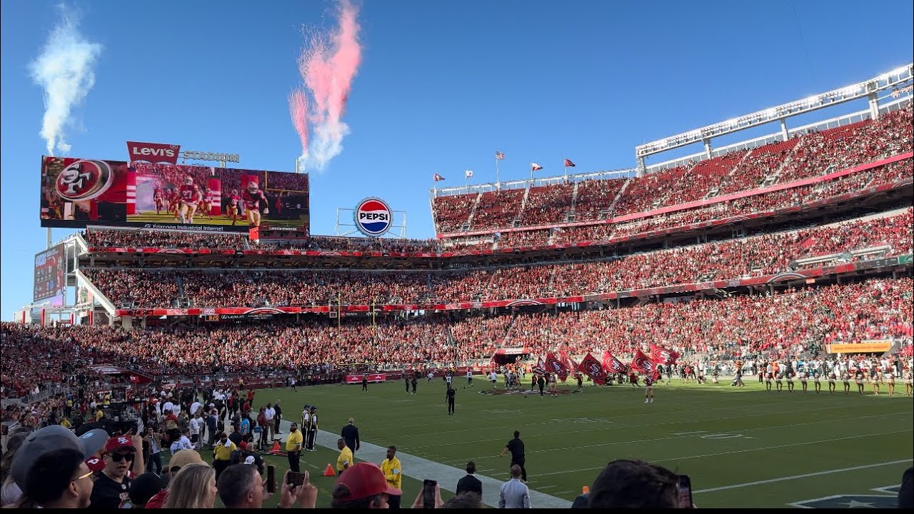 Jets @ 49ers week 1 MNF player intros + national anthem and flyover