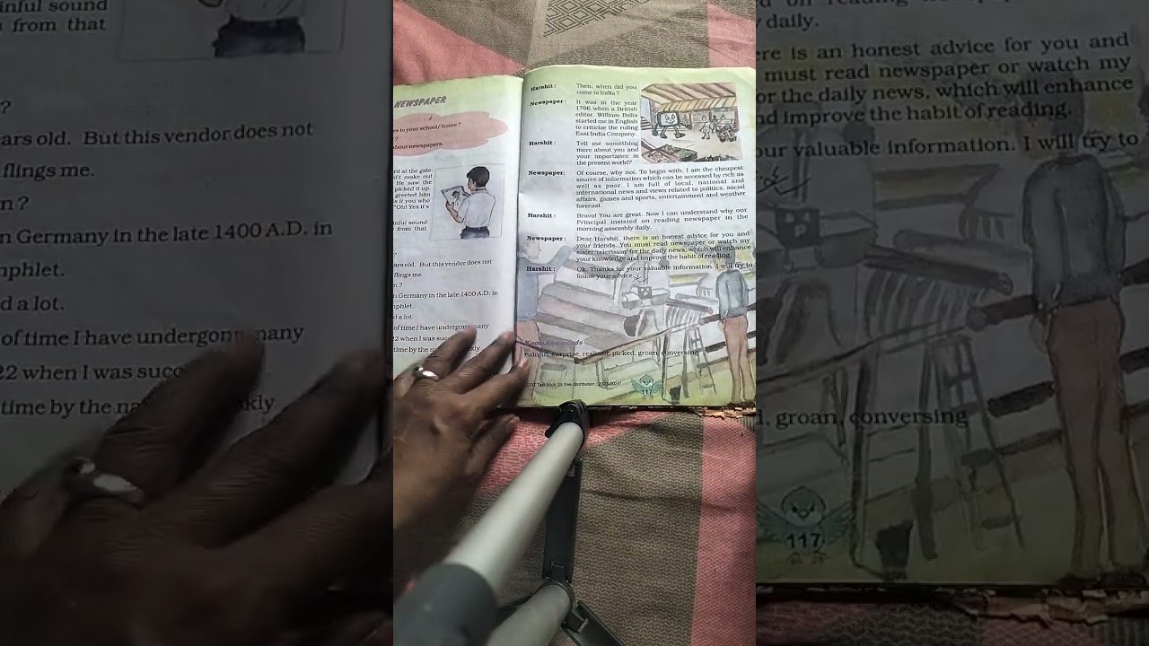 Newspaper 🗞️📰/class-5/unit-10/story explanation in Hindi/English textbook/Sunshine book 📖📚