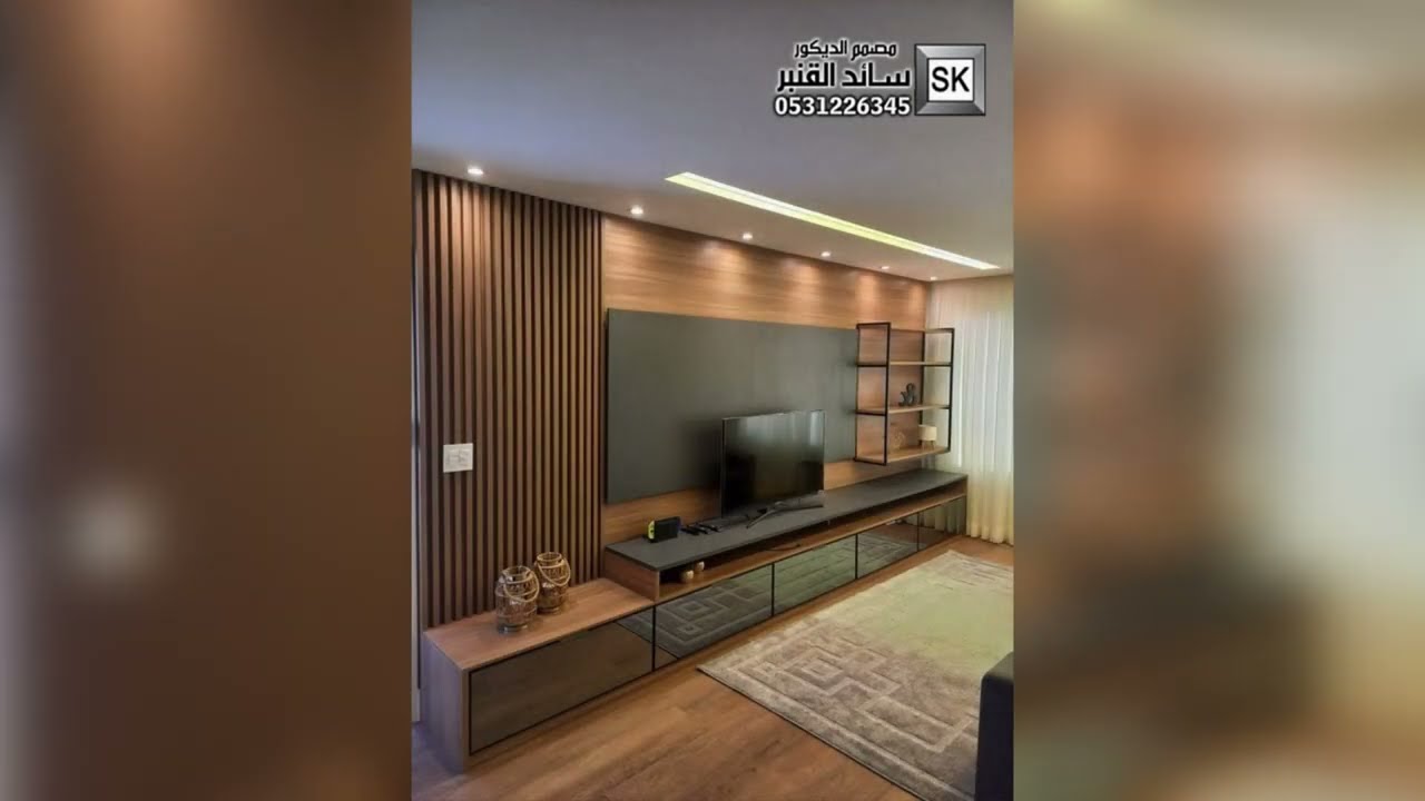تشطيب جدران تلفاز فخمة في السعودية