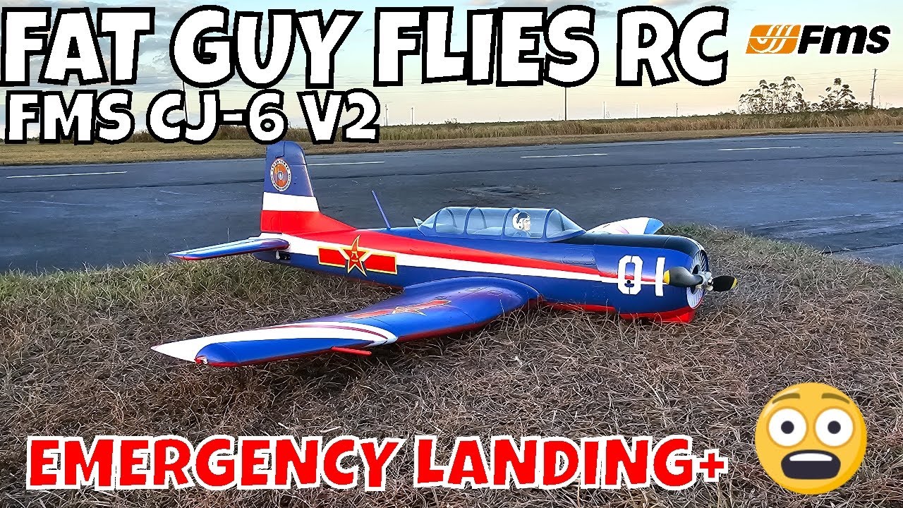 Аварийная посадка FMS CJ-6 V2! от FGFRC #авиация #самолет #радиоуправляемыемодели