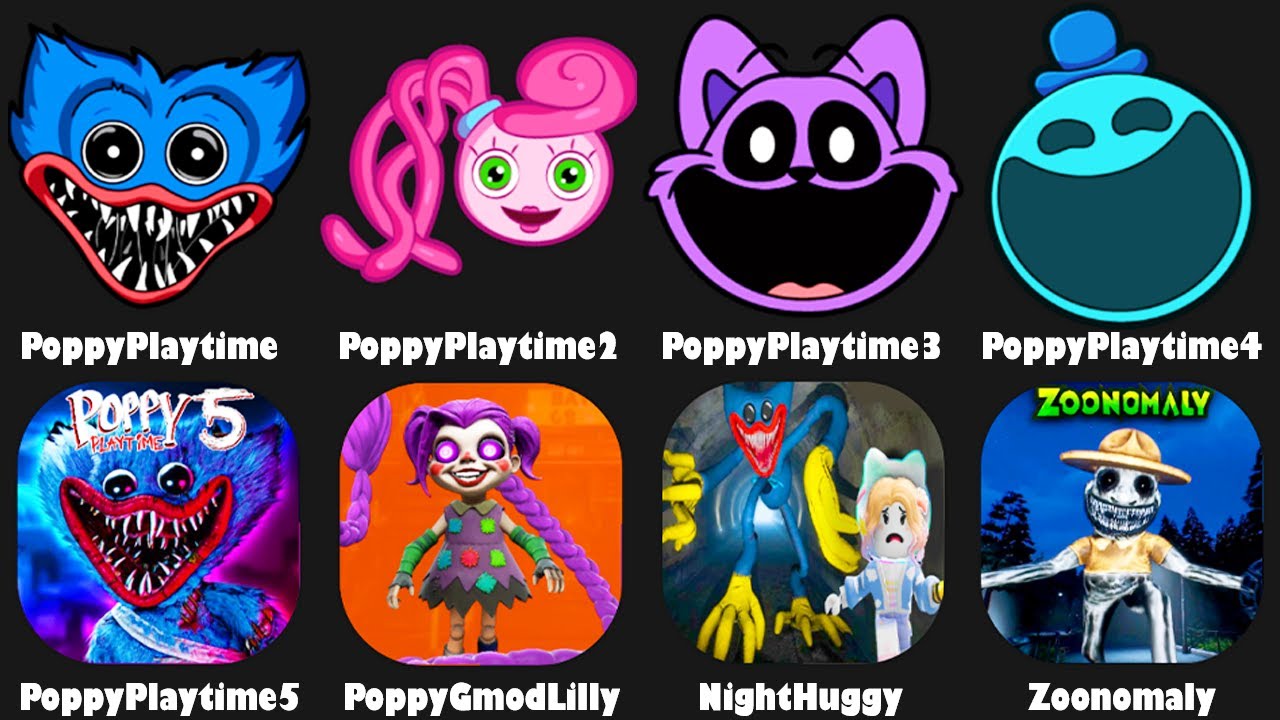 Poppy Playtime Chapter 1 to 5 Mods New Bosses,Poppy Playtime Chapter 5 Lilly Lovebraids,Zoonomaly