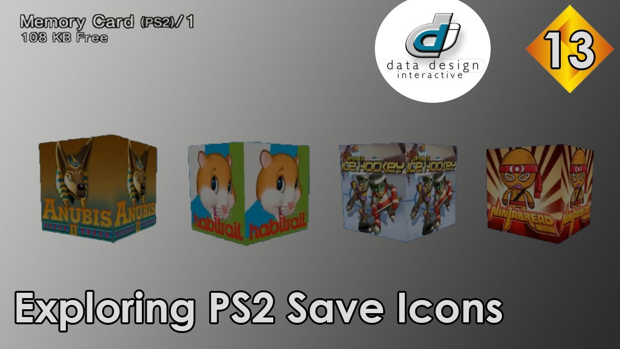 Exploring PS2 Save Icons 13 - Data Design Edition