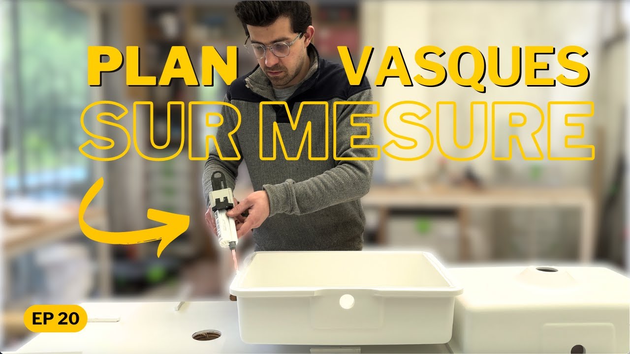 DIY : Fabrication étape par étape d'un PLAN VASQUE EN CORIAN sur-mesure (C'est trop beau 😍)