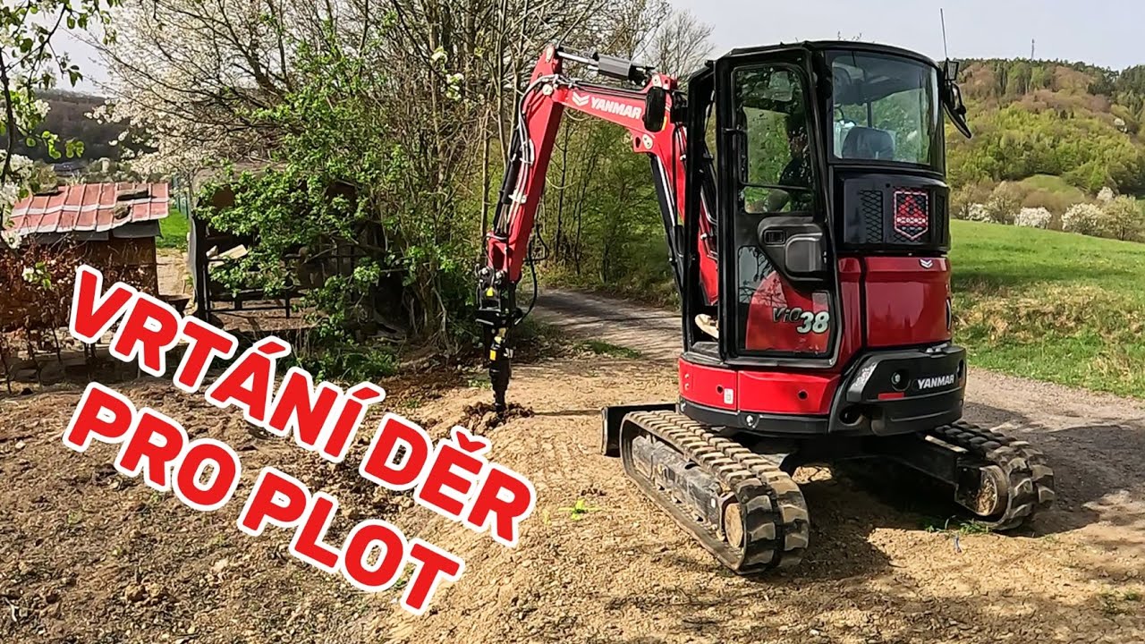 Vrtáme díry pro stavbu plotu s YANMAR VIO38