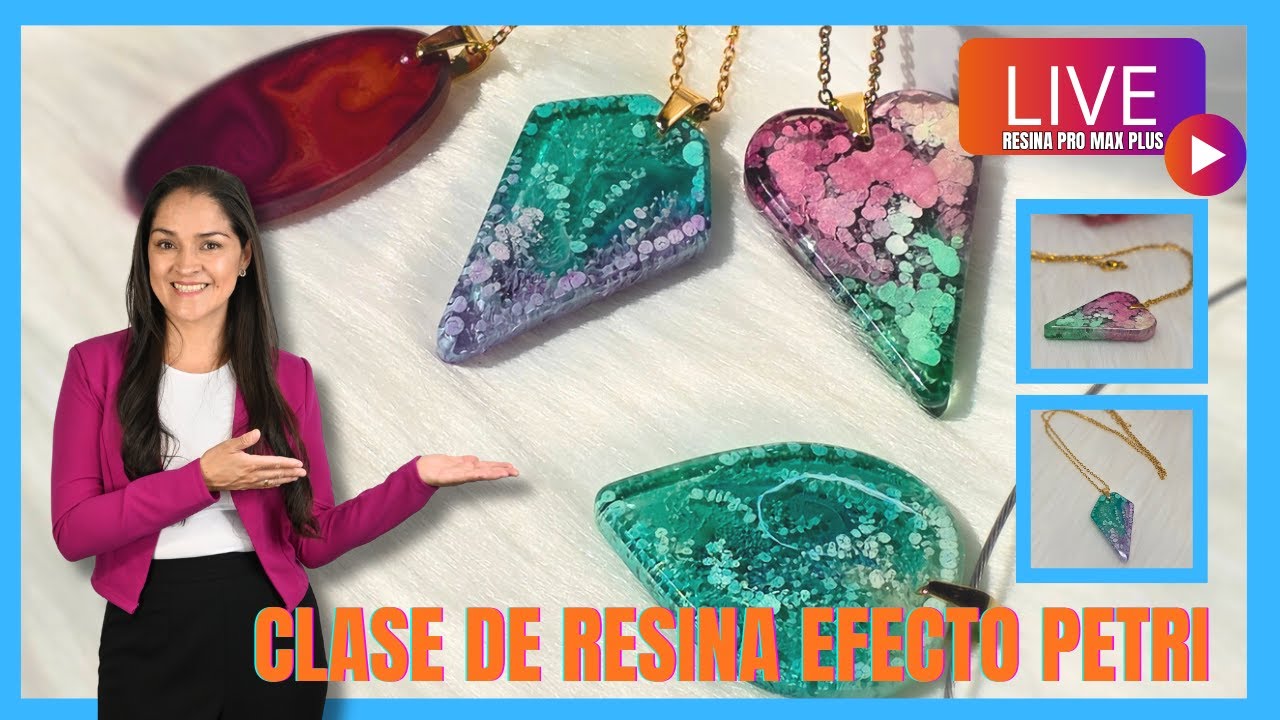 EFECTO PETRI EN JOYAS DE RESINA EPOXI