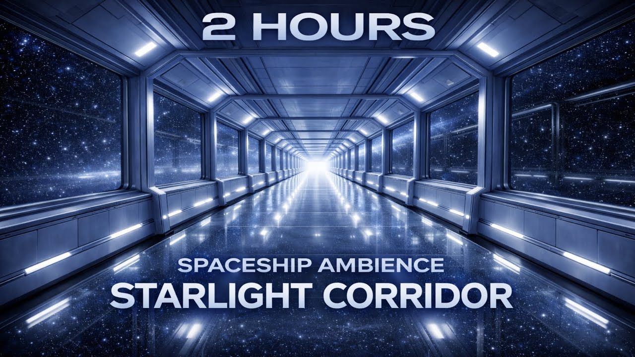 Spaceship Interior Ambience – Starlight Corridor (2 Hours)