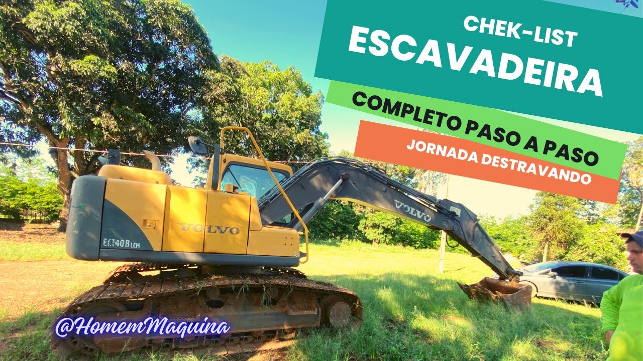 🚨Dica para operador iniciante como fazer Check-list completo da escavadeira | Homem Máquina