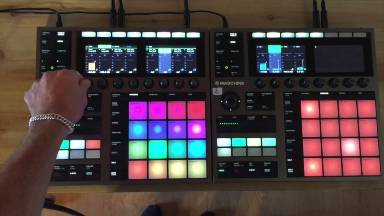 Live techno Improvised with 2 Maschine + and Explanation setup  (ESPANOL)🇪🇸