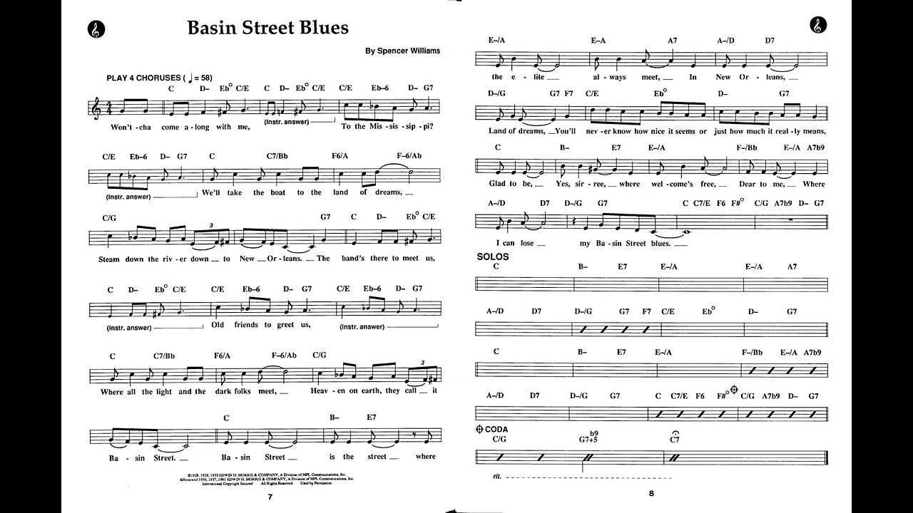 Basin Street Blues (Play Along)