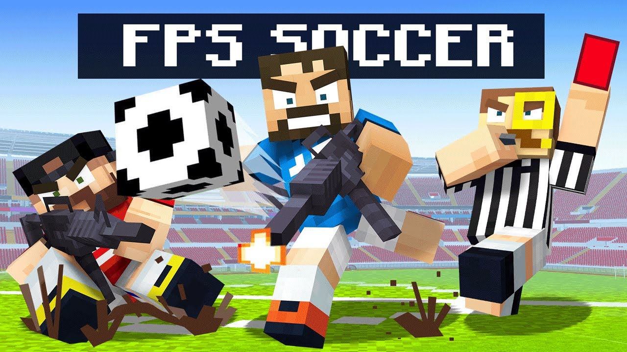 FPS Soccer in Minecraft