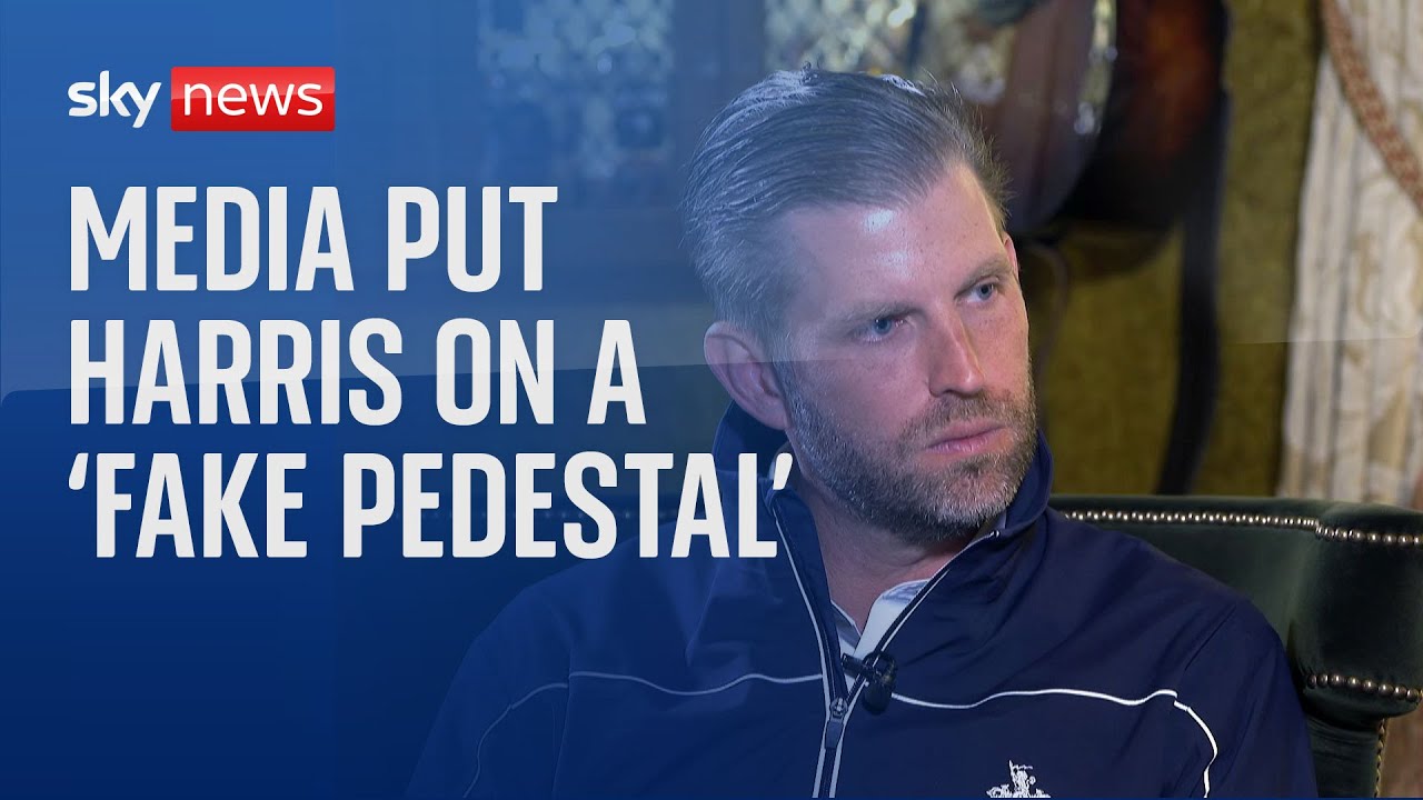 Donald Trump's son says mainstream media is putting Kamala Harris on a 'fake pedestal'