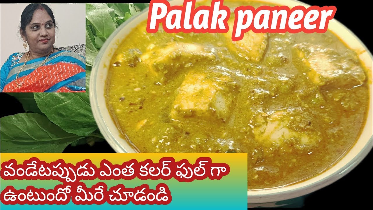 ప్రోటీన్ కావాలంటే పన్నీర్ తో కమ్మని పాలక్ పనీర్ కర్రి తక్కువ మసాలాలతో  Easy to make palak paneer 