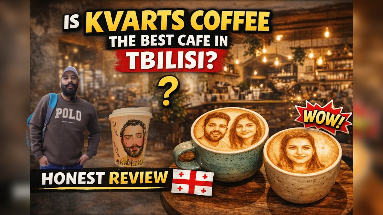 The Most Unique Cafe in Tbilisi 🇬🇪 | Kvarts Coffee Tbilisi Georgia #foodvlog #travelvlog #tbilisi