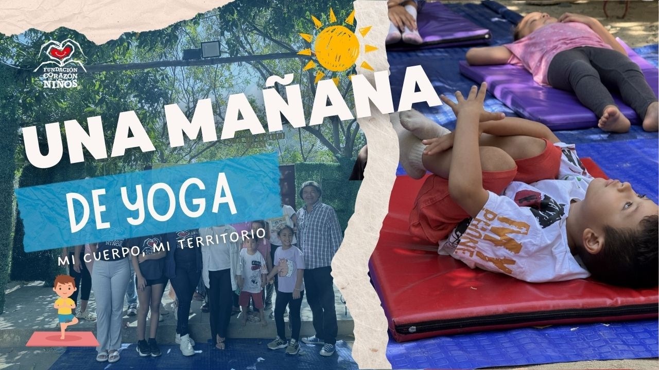 ¡¡ASI SE VE HACER YOGA EN LA CASA CULTURAL ALUNA CON LA FUNDACION Y MUCHOS NIÑOS!!
