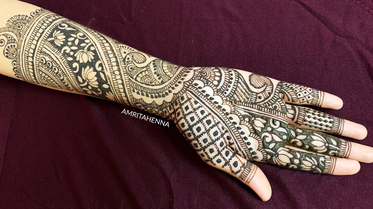 BEST EASY BRIDAL MEHNDI DESIGN FULL ARM DESIGN
