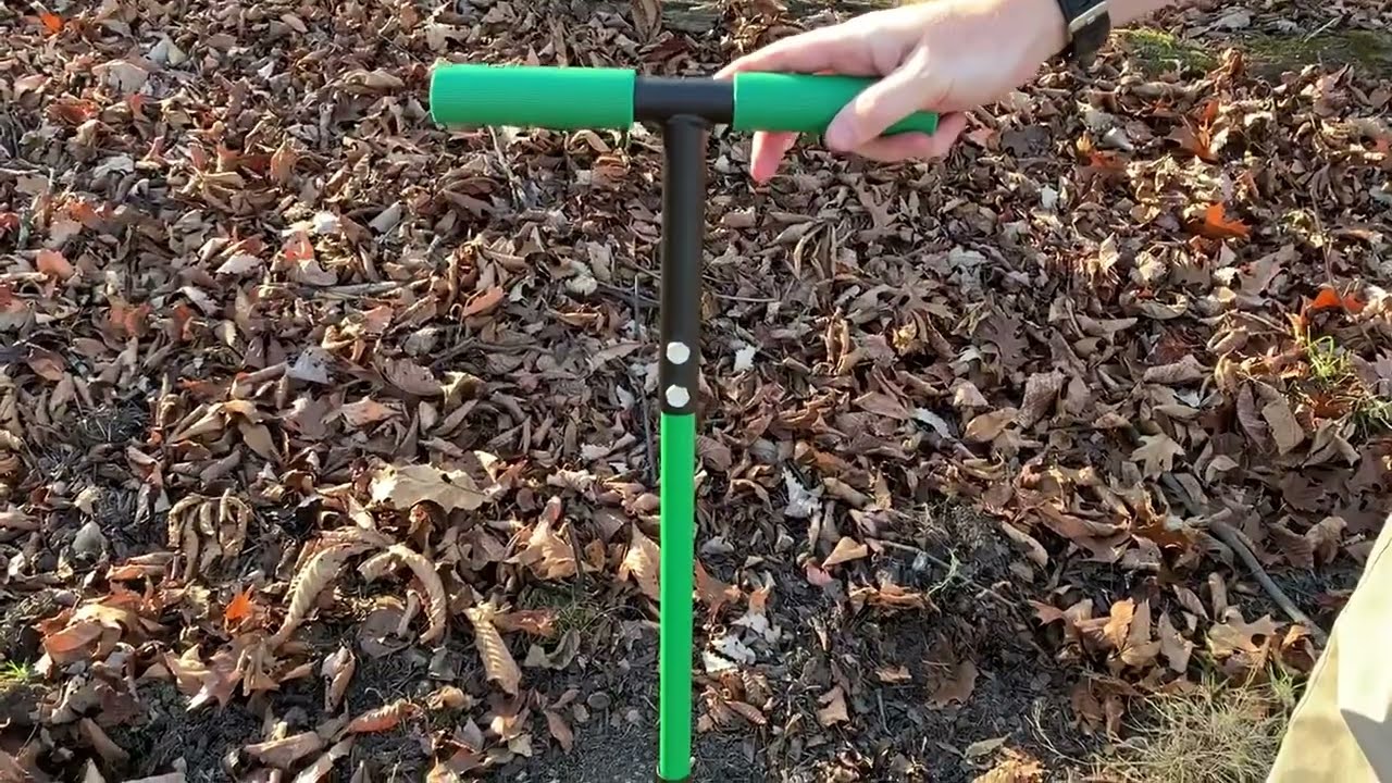 Colwelt Bulb Planter Tool Long Handle Review, Push pull and pop out holes for bulbs