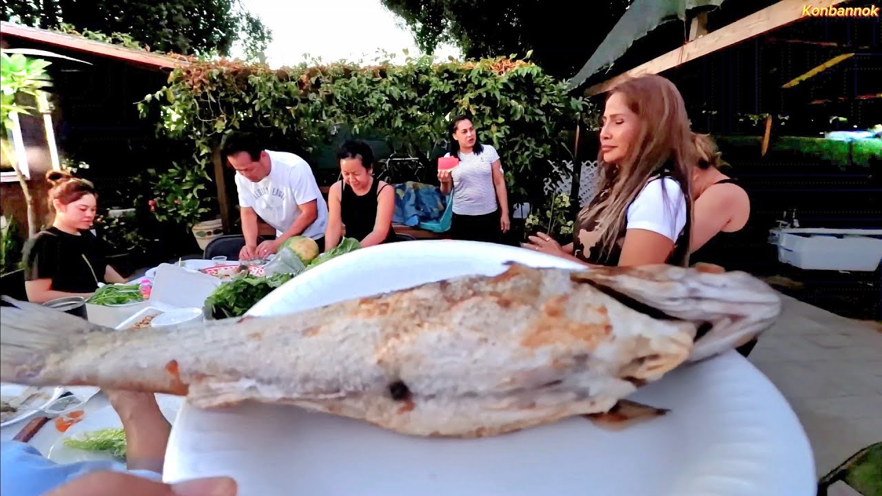 Dinner together with Lao friends in Fresno at Arjan Lextanh house