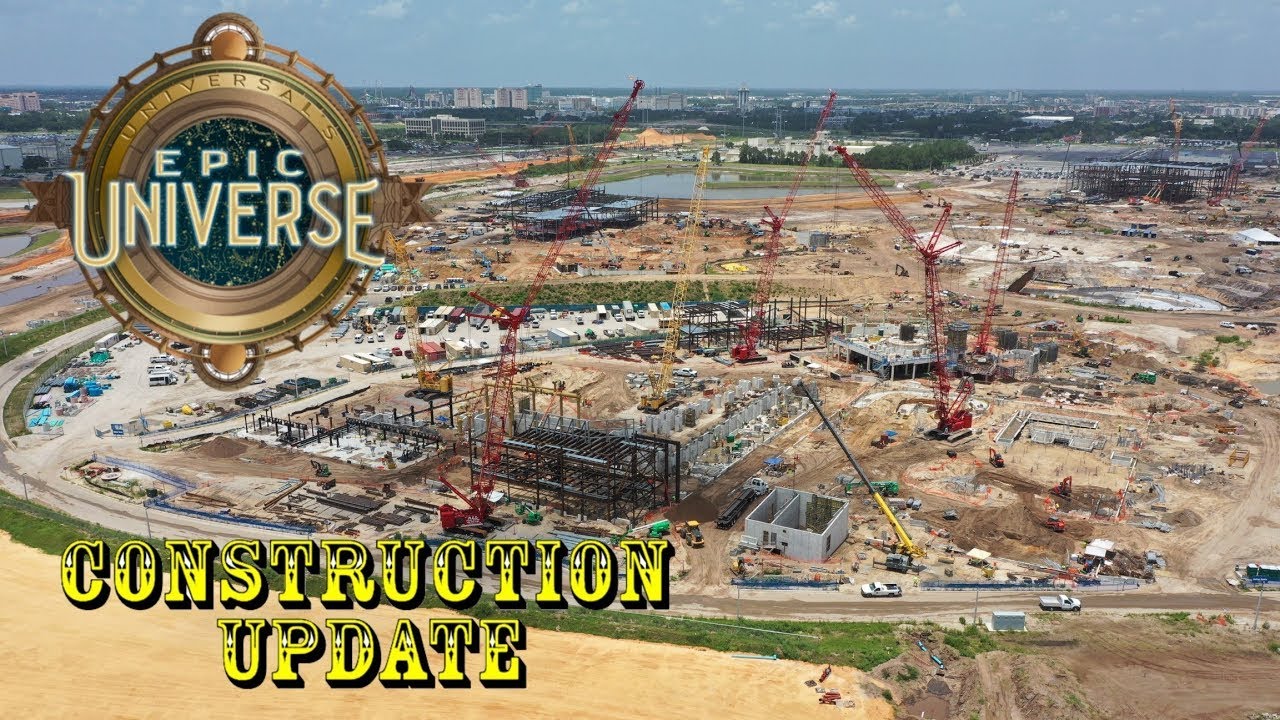 Epic Universe: Drone Construction Video Update 2023