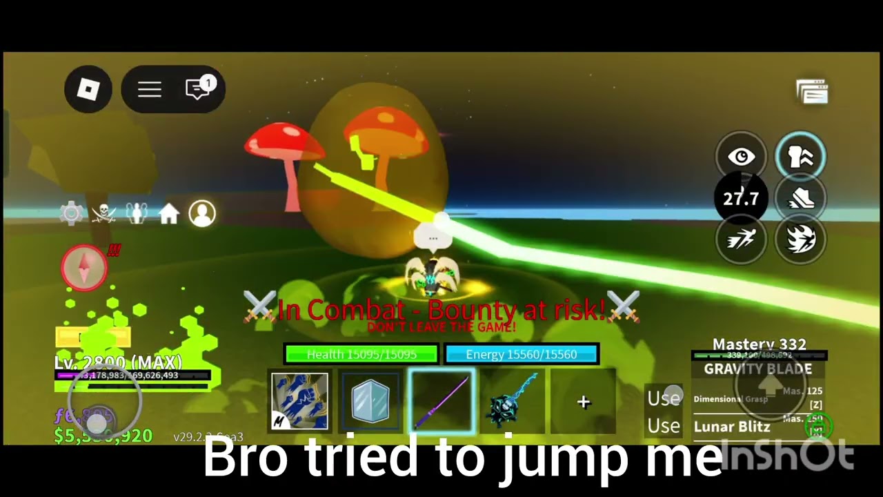 My first video of bounty hunting in Blox Fruits. it went wrong!😅