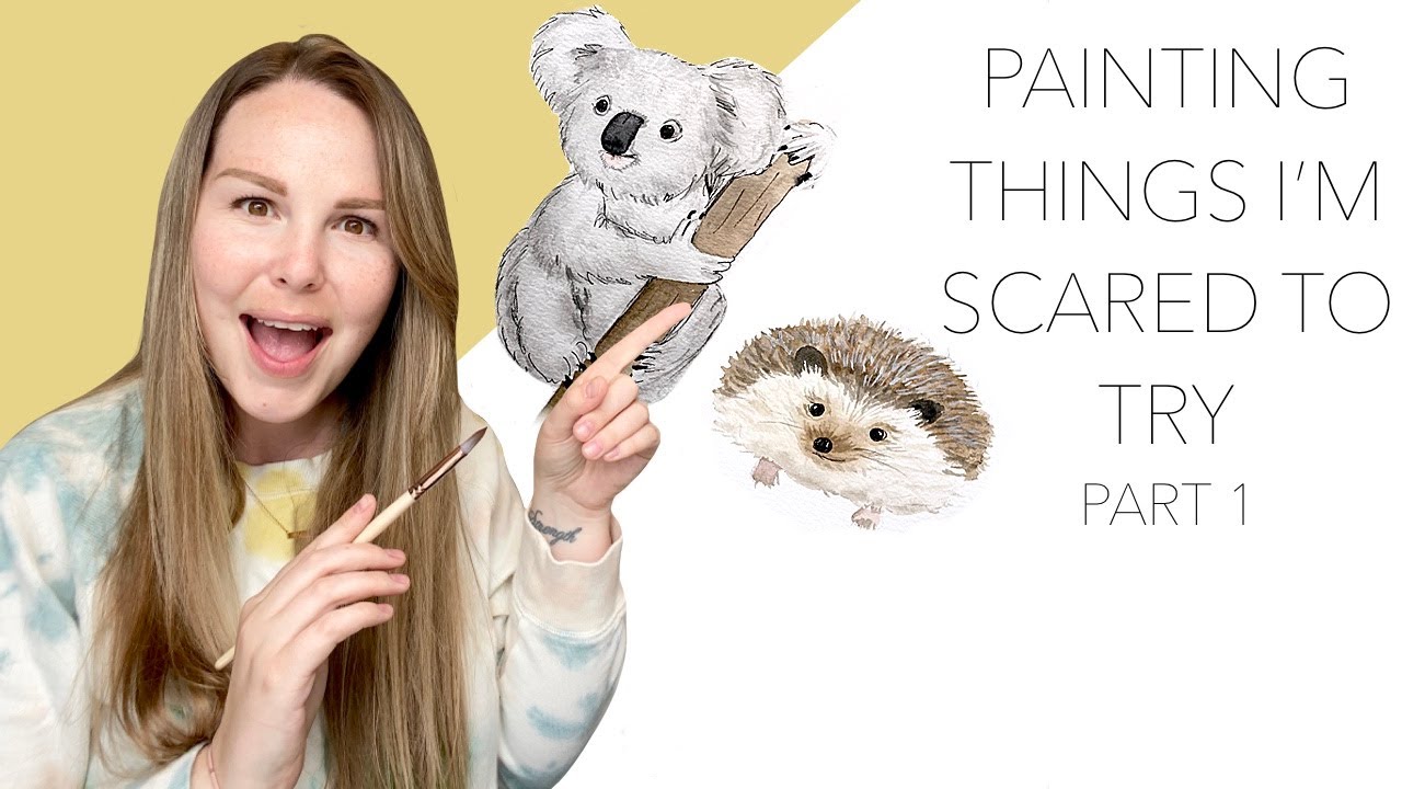 Painting Things I'm Scared To Try - Hedgehog And Koala