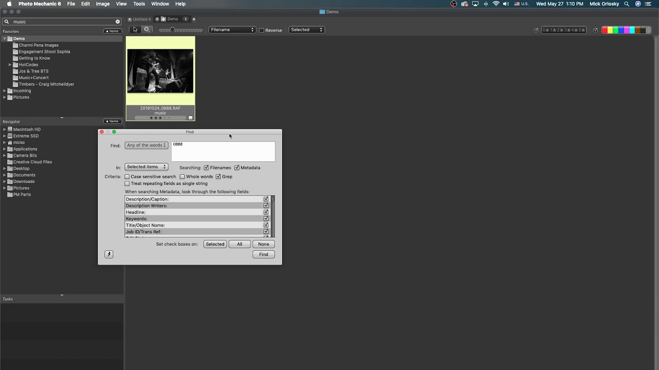 Camera Bits #WorkflowWednesday: Search and Find