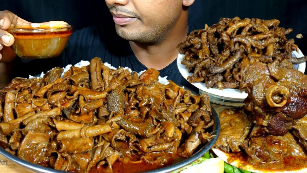 Eating Spicy Mutton Boti Curry, Spicy Mutton Curry with Rice || Indian Mukbang Show || Eating Show