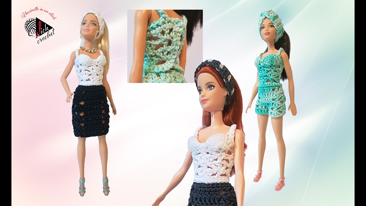 TUTORIAL UNCINETTO BARBIE TOP TRAFORATO modello 24