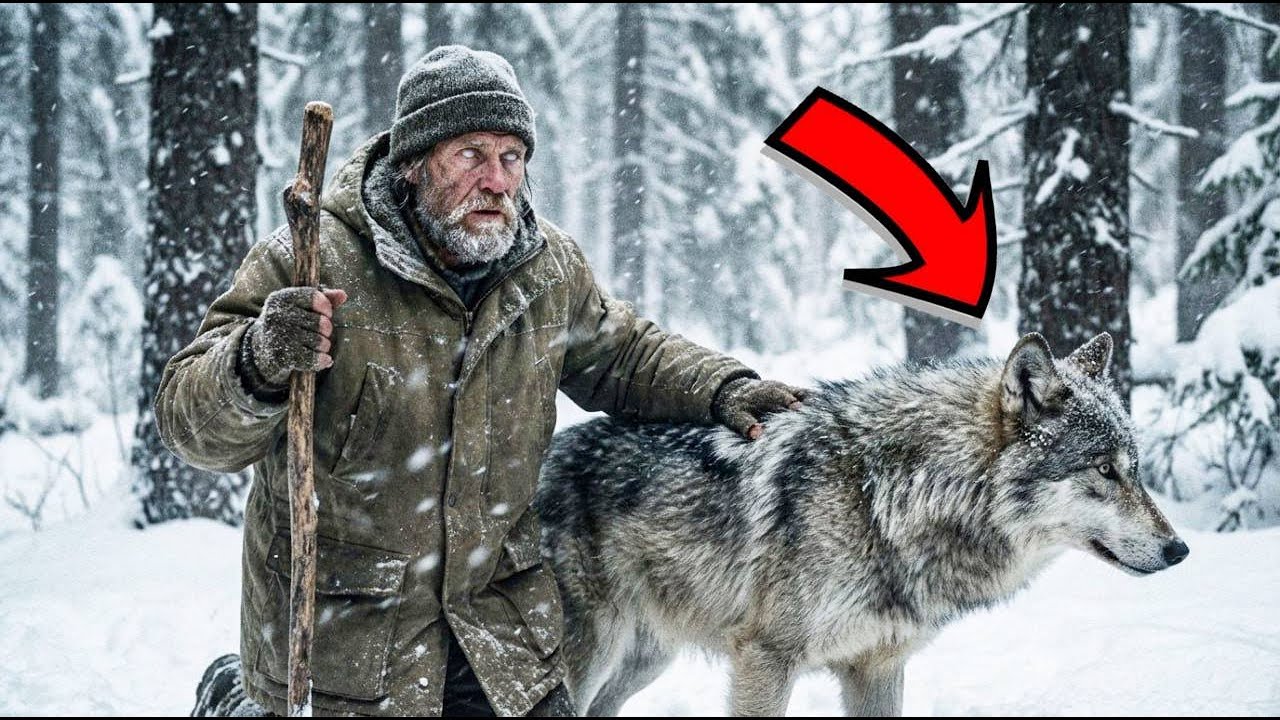 NIEWIDOMY STARZEC ZGUBIŁ SIĘ W ŚNIEŻYCY. TO, CO ZROBIŁ WILK, BYŁO NIESAMOWITE!