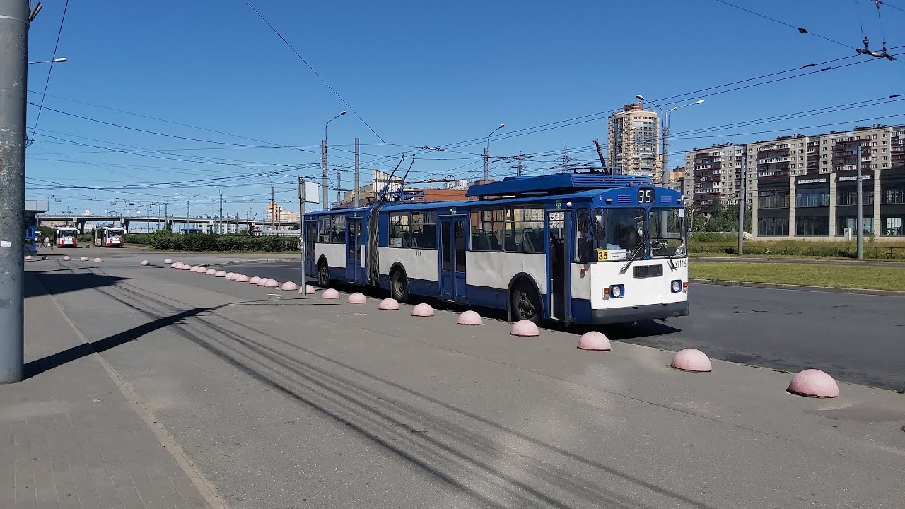 Троллейбус, маршрут №35 по изменённой трассе ЗиУ-683 БМ1 б.1116 (17.07.2020) Санкт-Петербург